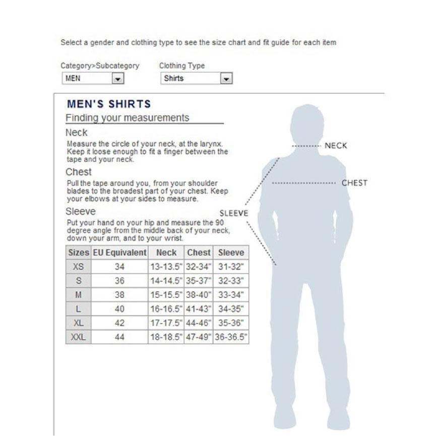 男士身高体重尺码对照表（男士身高体重尺码对照表上衣）