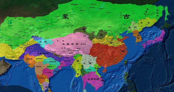 成吉思汗地图（成吉思汗地图最大时全图现代地图）