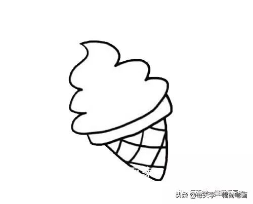 冰淇淋的简笔画（画冰淇淋简笔画）