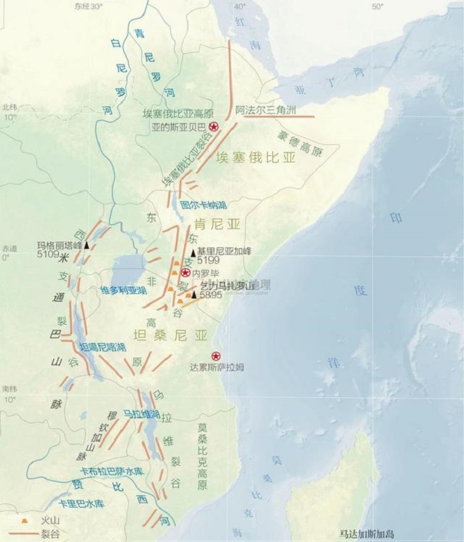 东非大裂谷的地理位置（东非大裂谷的地理位置图）