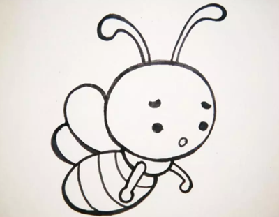 小蜜蜂的画法（小蜜蜂的画法简笔画图片）