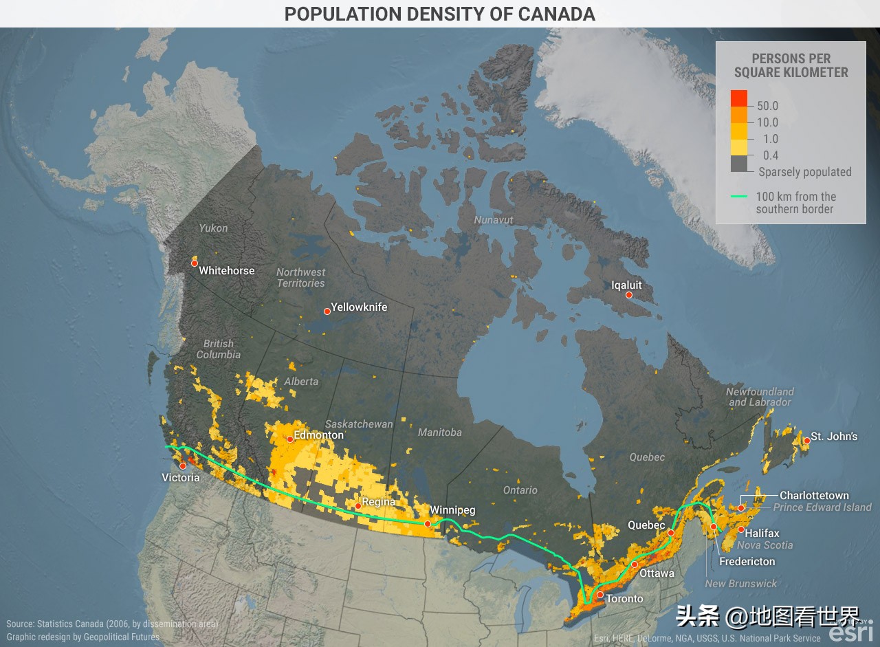 加拿大人口密度（加拿大人口密度是多少）